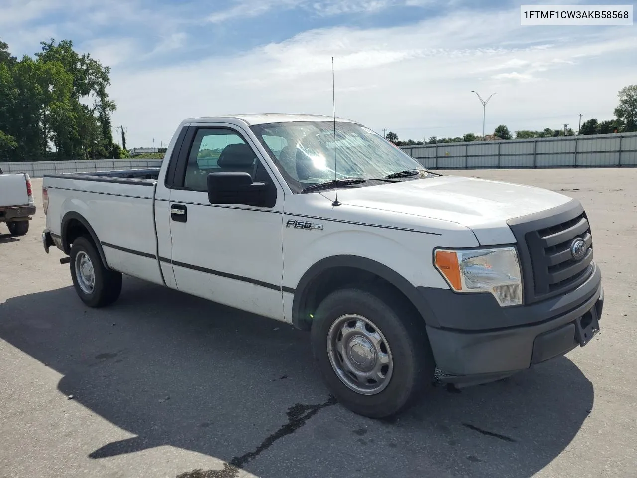 2010 Ford F150 VIN: 1FTMF1CW3AKB58568 Lot: 58399014