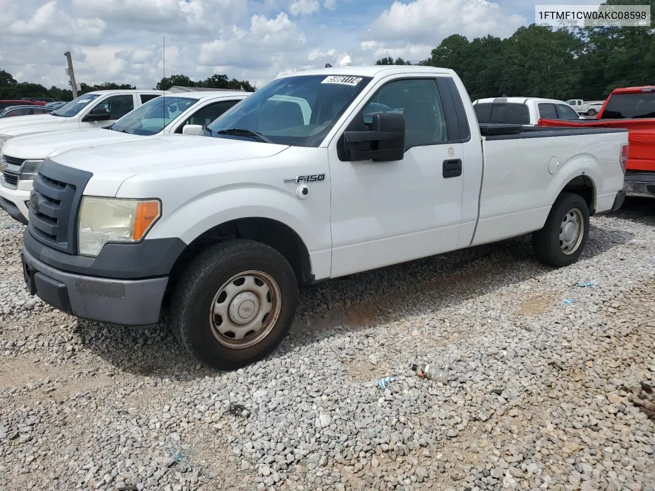 2010 Ford F150 VIN: 1FTMF1CW0AKC08598 Lot: 59861174