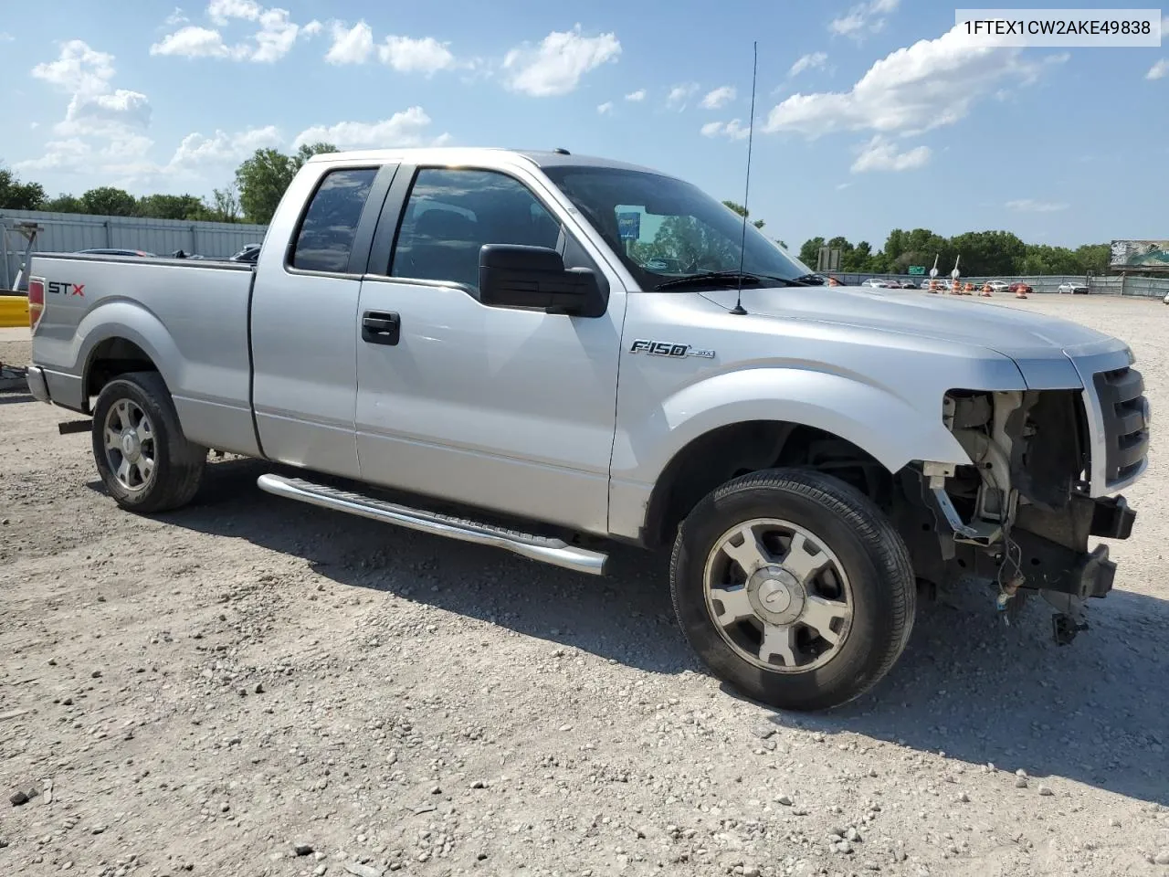 1FTEX1CW2AKE49838 2010 Ford F150 Super Cab