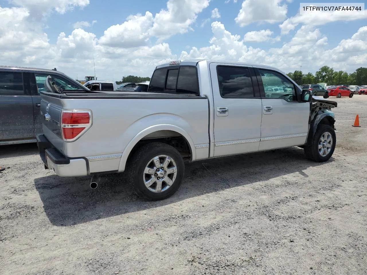 2010 Ford F150 Supercrew VIN: 1FTFW1CV7AFA44744 Lot: 60261474