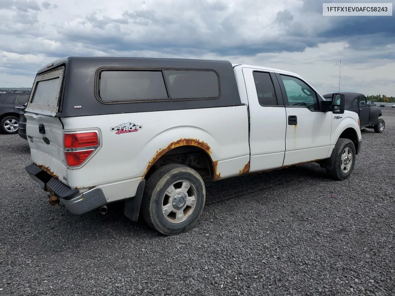 2010 Ford F150 Super Cab VIN: 1FTFX1EV0AFC58243 Lot: 60937604