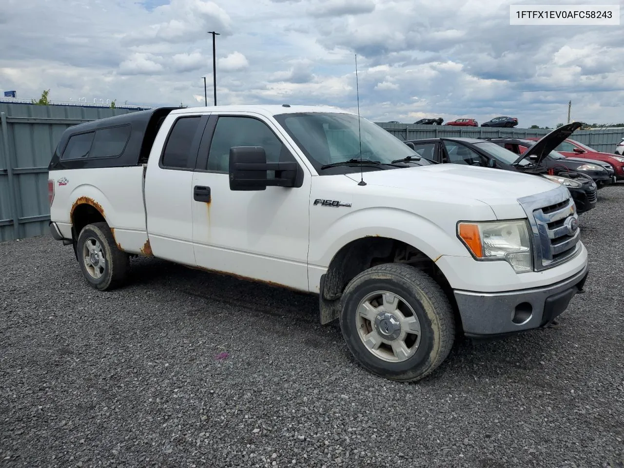 2010 Ford F150 Super Cab VIN: 1FTFX1EV0AFC58243 Lot: 60937604