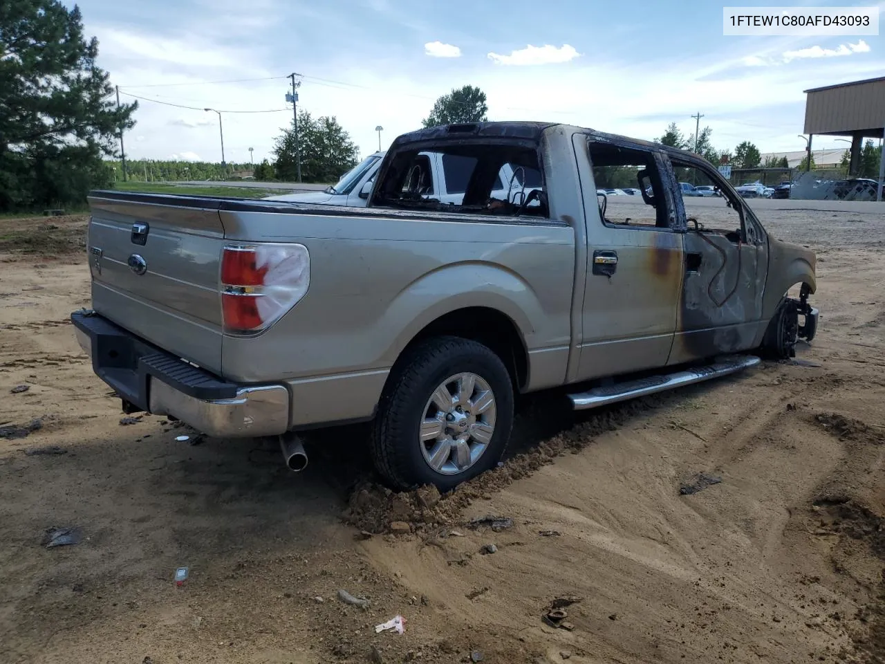 2010 Ford F150 Supercrew VIN: 1FTEW1C80AFD43093 Lot: 62074754