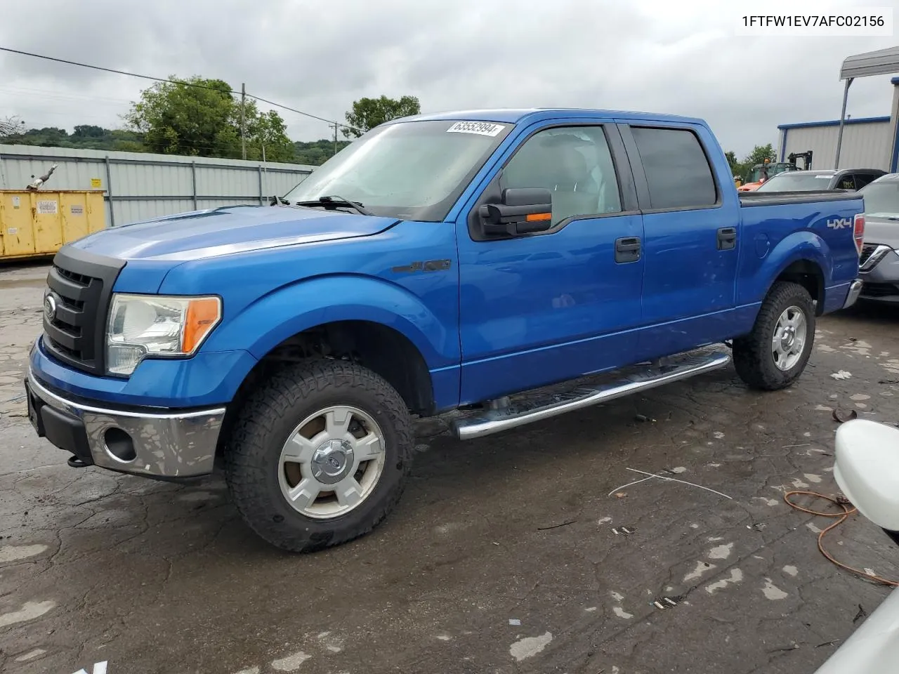 2010 Ford F150 Supercrew VIN: 1FTFW1EV7AFC02156 Lot: 63552994