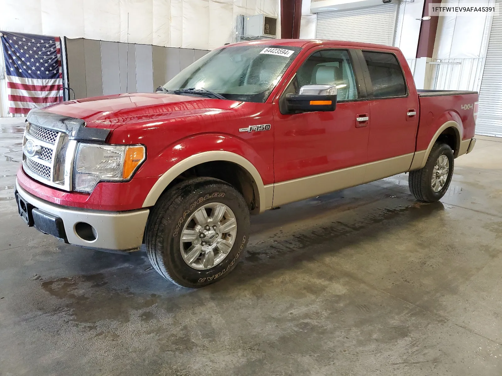 2010 Ford F150 Supercrew VIN: 1FTFW1EV9AFA45391 Lot: 64423594