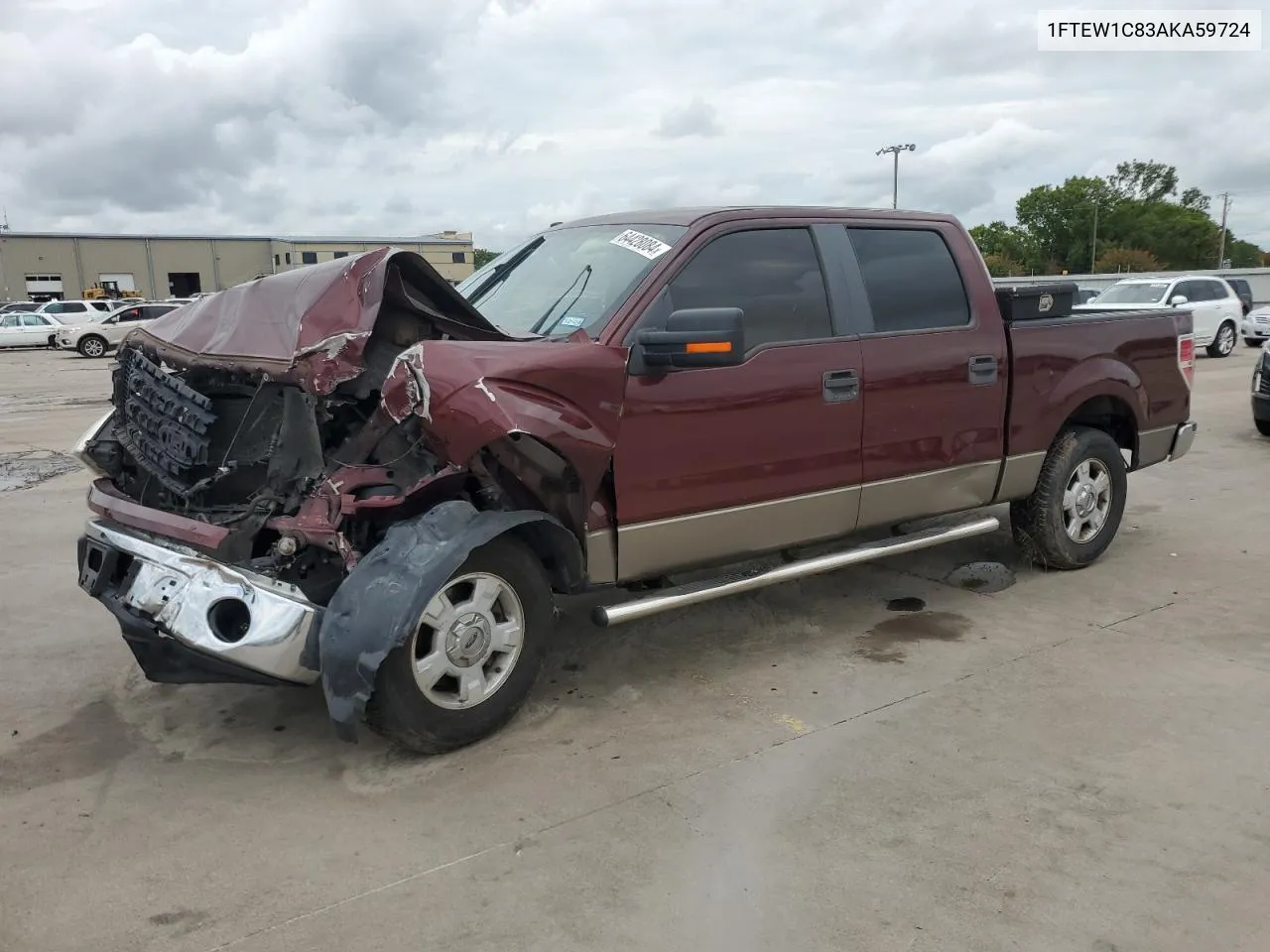 2010 Ford F150 Supercrew VIN: 1FTEW1C83AKA59724 Lot: 64428084