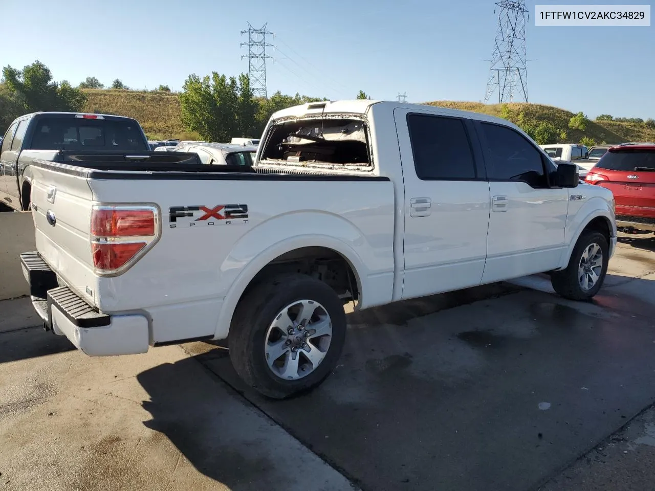 1FTFW1CV2AKC34829 2010 Ford F150 Supercrew