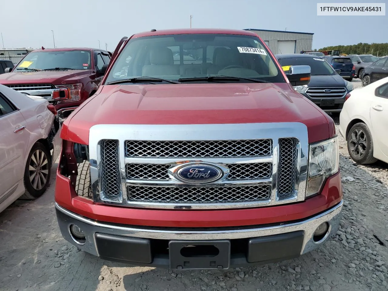 2010 Ford F150 Supercrew VIN: 1FTFW1CV9AKE45431 Lot: 70873414