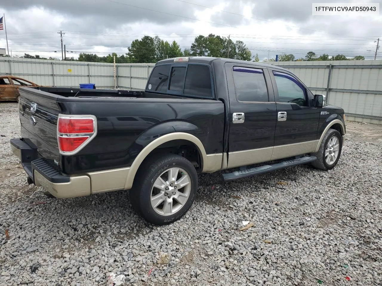 2010 Ford F150 Supercrew VIN: 1FTFW1CV9AFD50943 Lot: 71035754