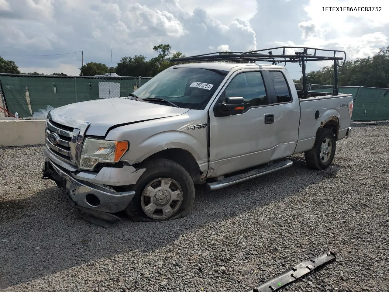 2010 Ford F150 Super Cab VIN: 1FTEX1E86AFC83752 Lot: 71923254