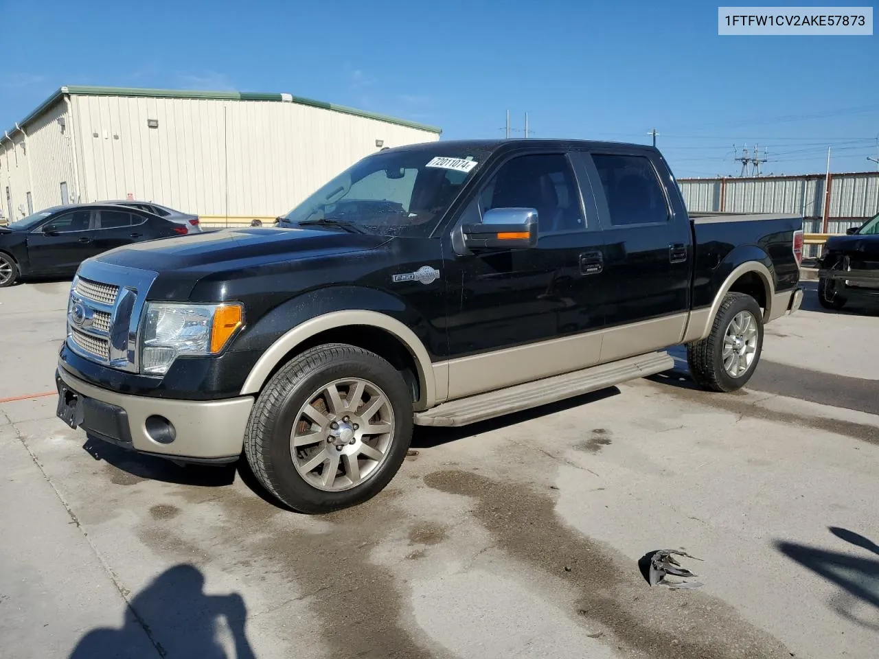 2010 Ford F150 Supercrew VIN: 1FTFW1CV2AKE57873 Lot: 72011074