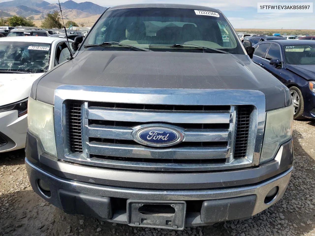 2010 Ford F150 Supercrew VIN: 1FTFW1EV3AKB58597 Lot: 72222564