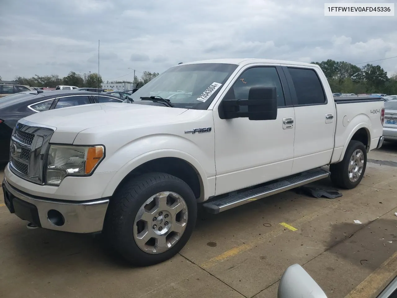 2010 Ford F150 Supercrew VIN: 1FTFW1EV0AFD45336 Lot: 73543004