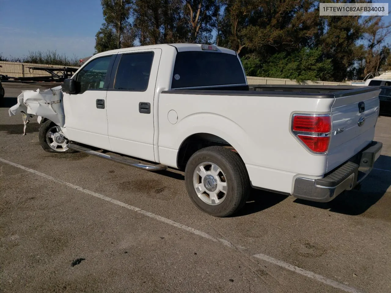 2010 Ford F150 Supercrew VIN: 1FTEW1C82AFB34003 Lot: 73801574