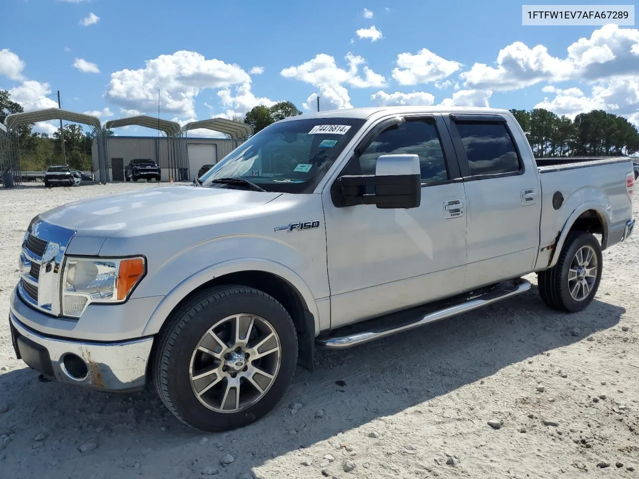 2010 Ford F150 Supercrew VIN: 1FTFW1EV7AFA67289 Lot: 74476814