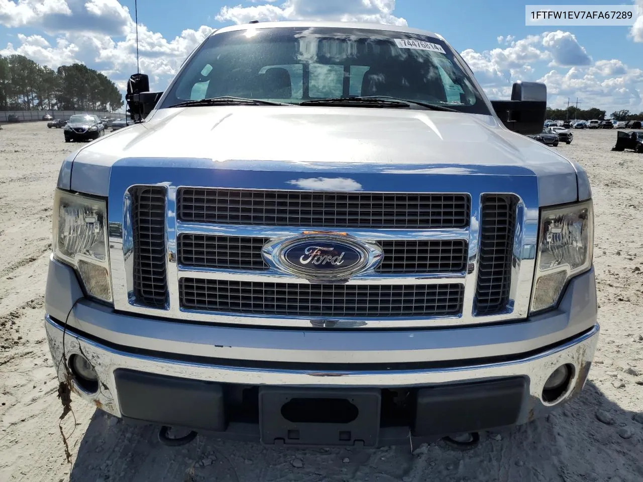 2010 Ford F150 Supercrew VIN: 1FTFW1EV7AFA67289 Lot: 74476814