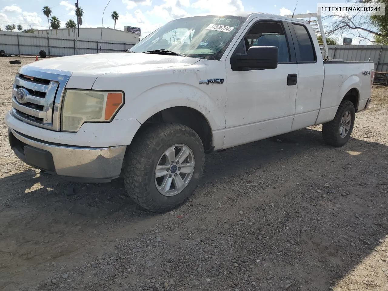 2010 Ford F150 Super Cab VIN: 1FTEX1E89AKE03244 Lot: 74508724