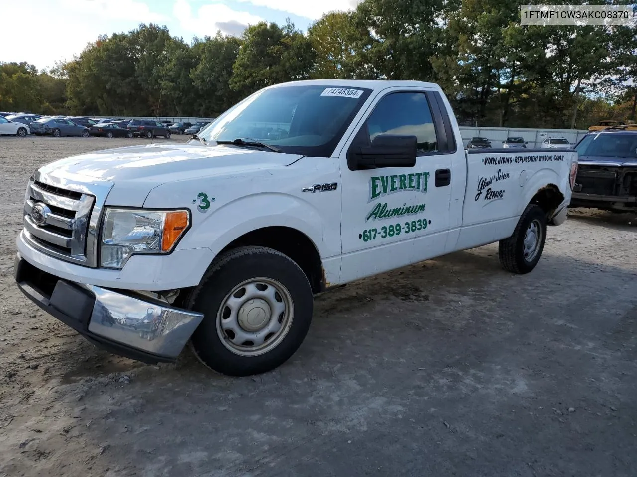 2010 Ford F150 VIN: 1FTMF1CW3AKC08370 Lot: 74748354