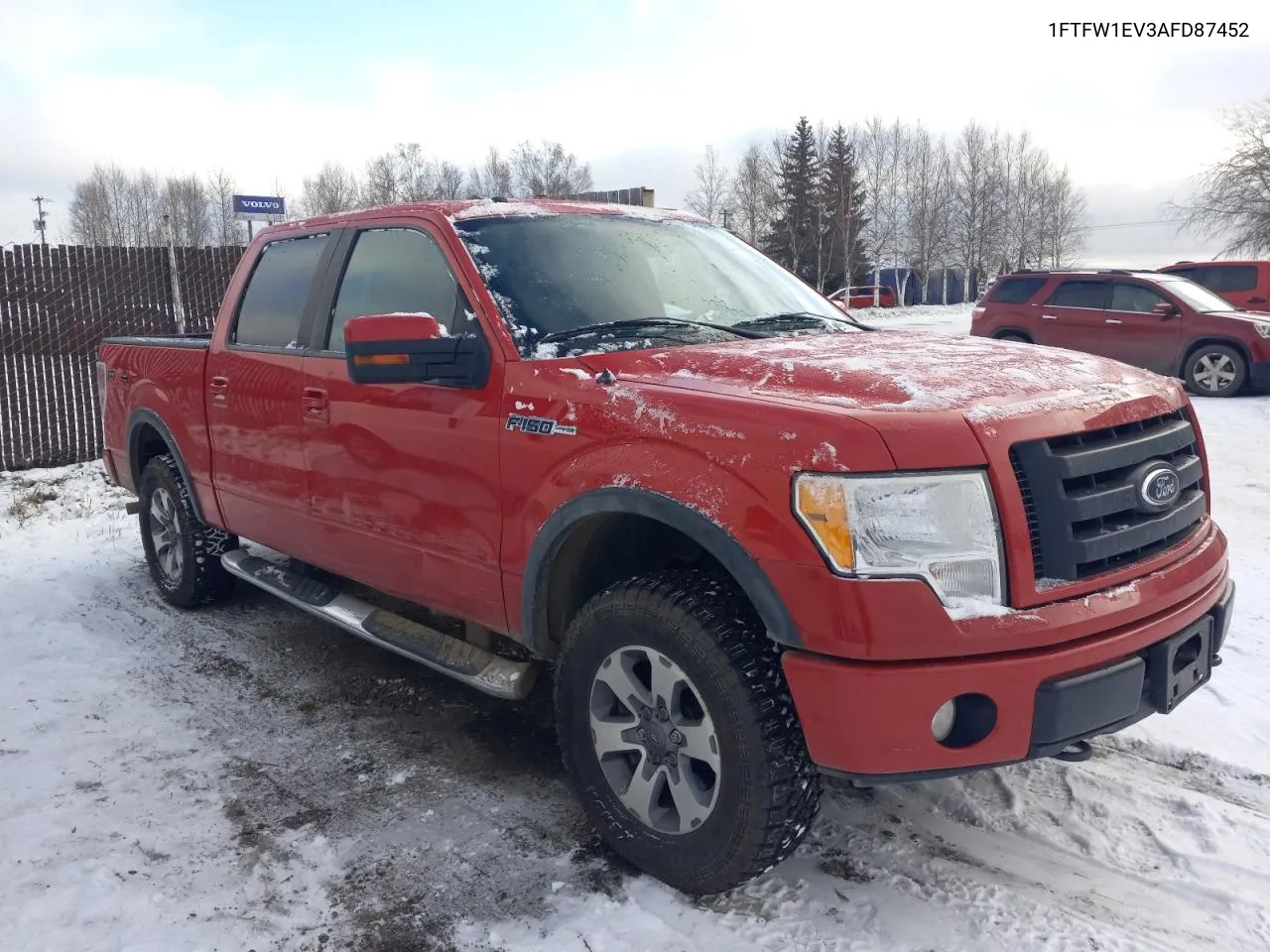 2010 Ford F150 Supercrew VIN: 1FTFW1EV3AFD87452 Lot: 74765954