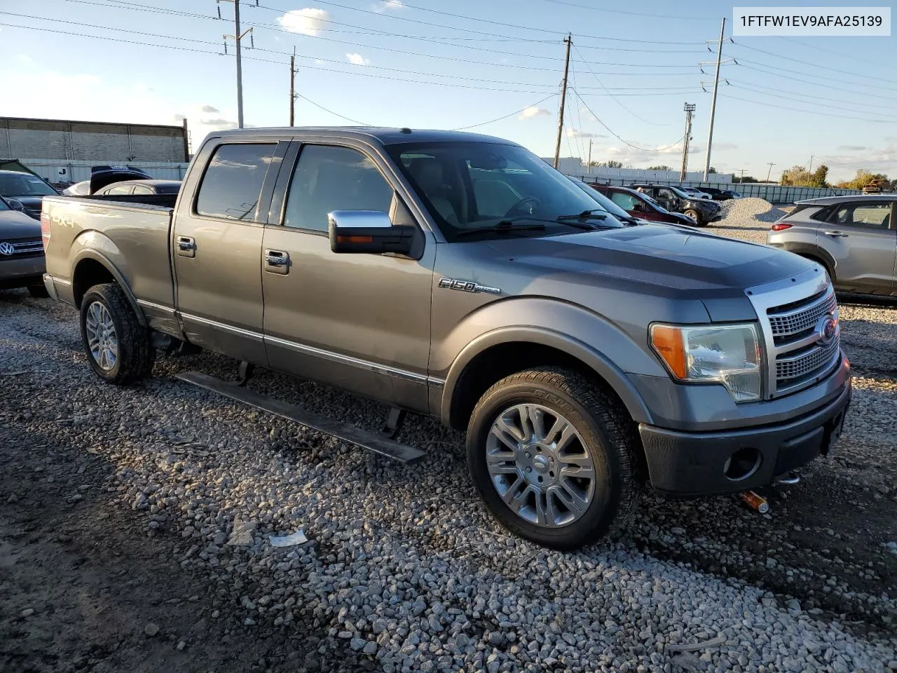 2010 Ford F150 Supercrew VIN: 1FTFW1EV9AFA25139 Lot: 74939514