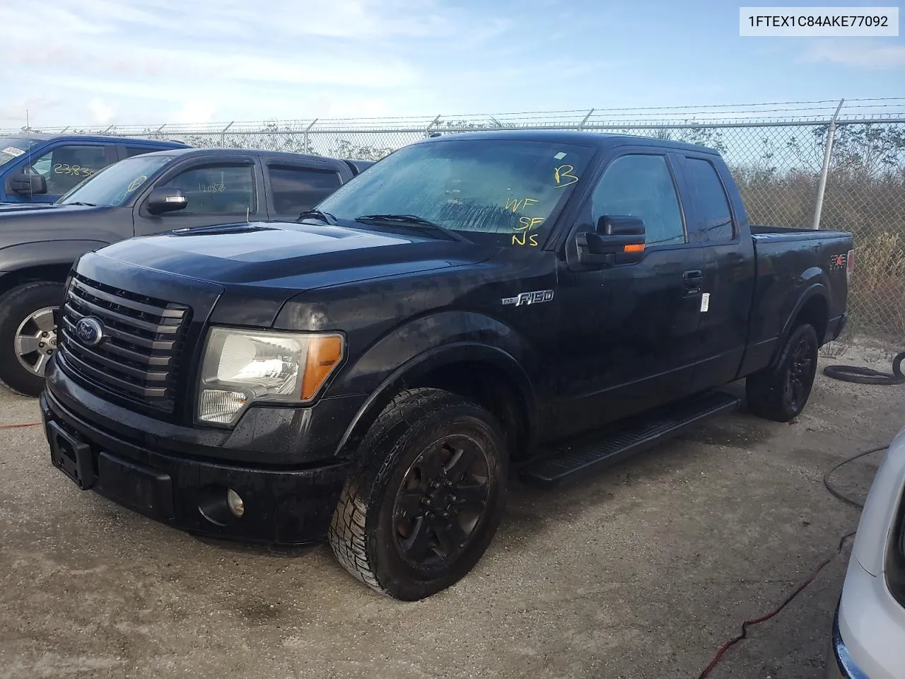 2010 Ford F150 Super Cab VIN: 1FTEX1C84AKE77092 Lot: 76257454