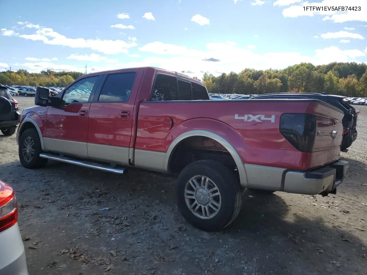 2010 Ford F150 Supercrew VIN: 1FTFW1EV5AFB74423 Lot: 76366014