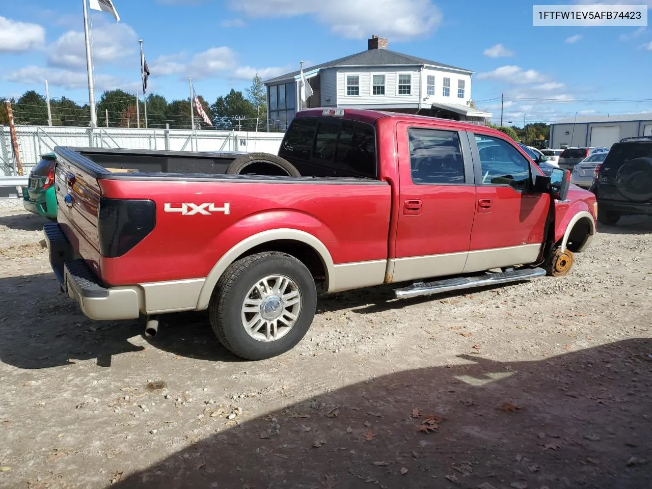 2010 Ford F150 Supercrew VIN: 1FTFW1EV5AFB74423 Lot: 76366014