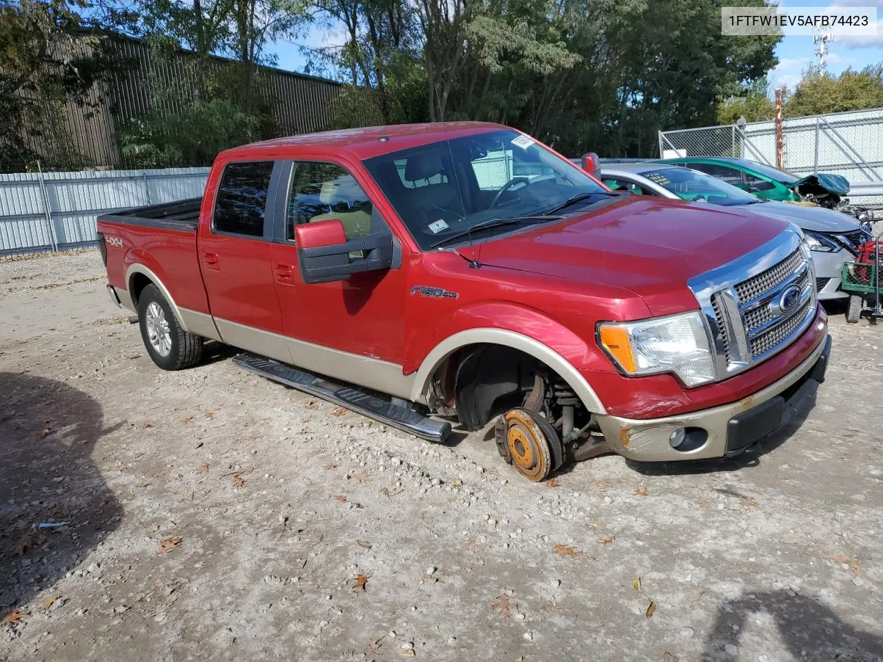 2010 Ford F150 Supercrew VIN: 1FTFW1EV5AFB74423 Lot: 76366014