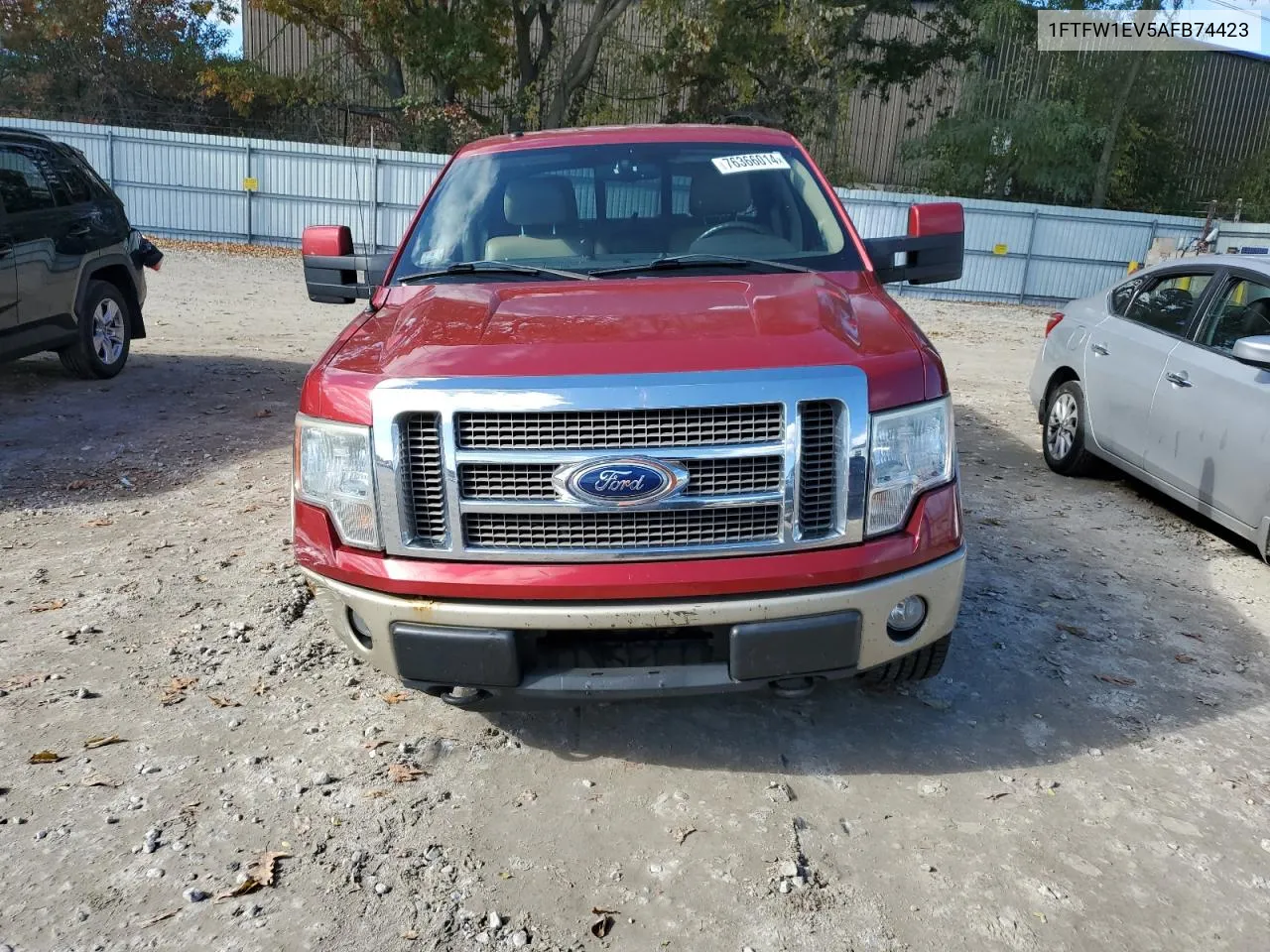 2010 Ford F150 Supercrew VIN: 1FTFW1EV5AFB74423 Lot: 76366014