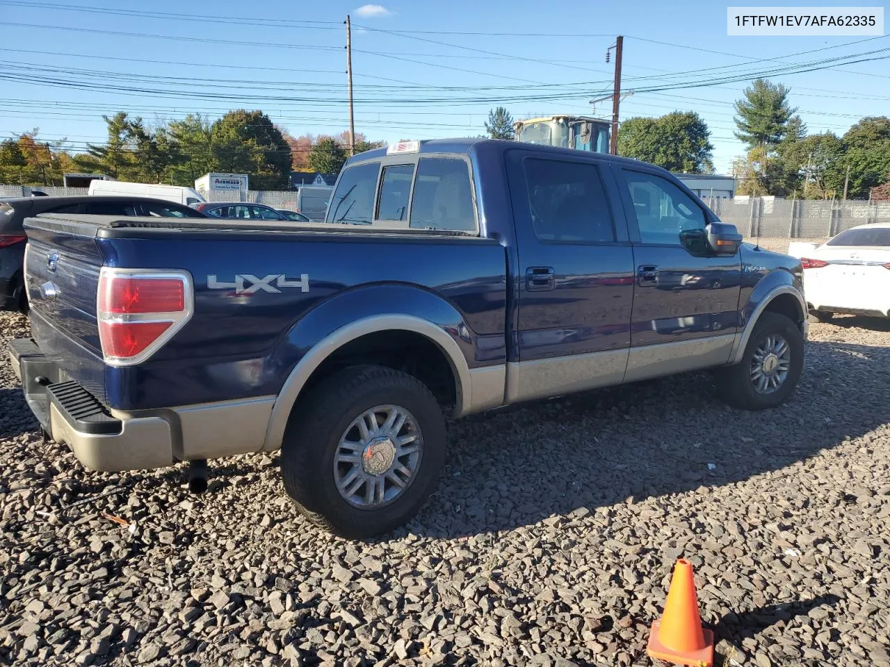 2010 Ford F150 Supercrew VIN: 1FTFW1EV7AFA62335 Lot: 76491224