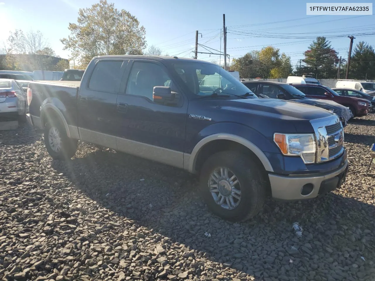 2010 Ford F150 Supercrew VIN: 1FTFW1EV7AFA62335 Lot: 76491224