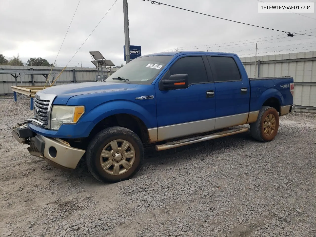 2010 Ford F150 Supercrew VIN: 1FTFW1EV6AFD17704 Lot: 78331334