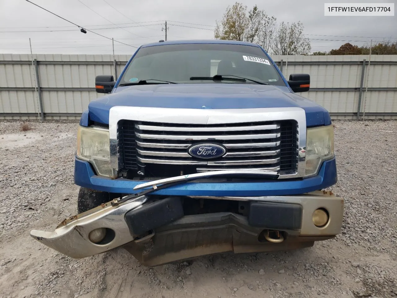 2010 Ford F150 Supercrew VIN: 1FTFW1EV6AFD17704 Lot: 78331334