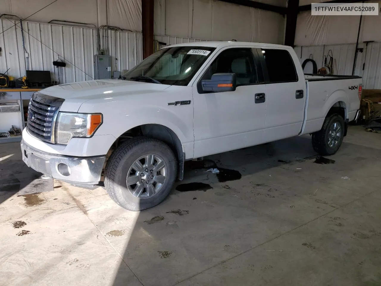 2010 Ford F150 Supercrew VIN: 1FTFW1EV4AFC52089 Lot: 78505914