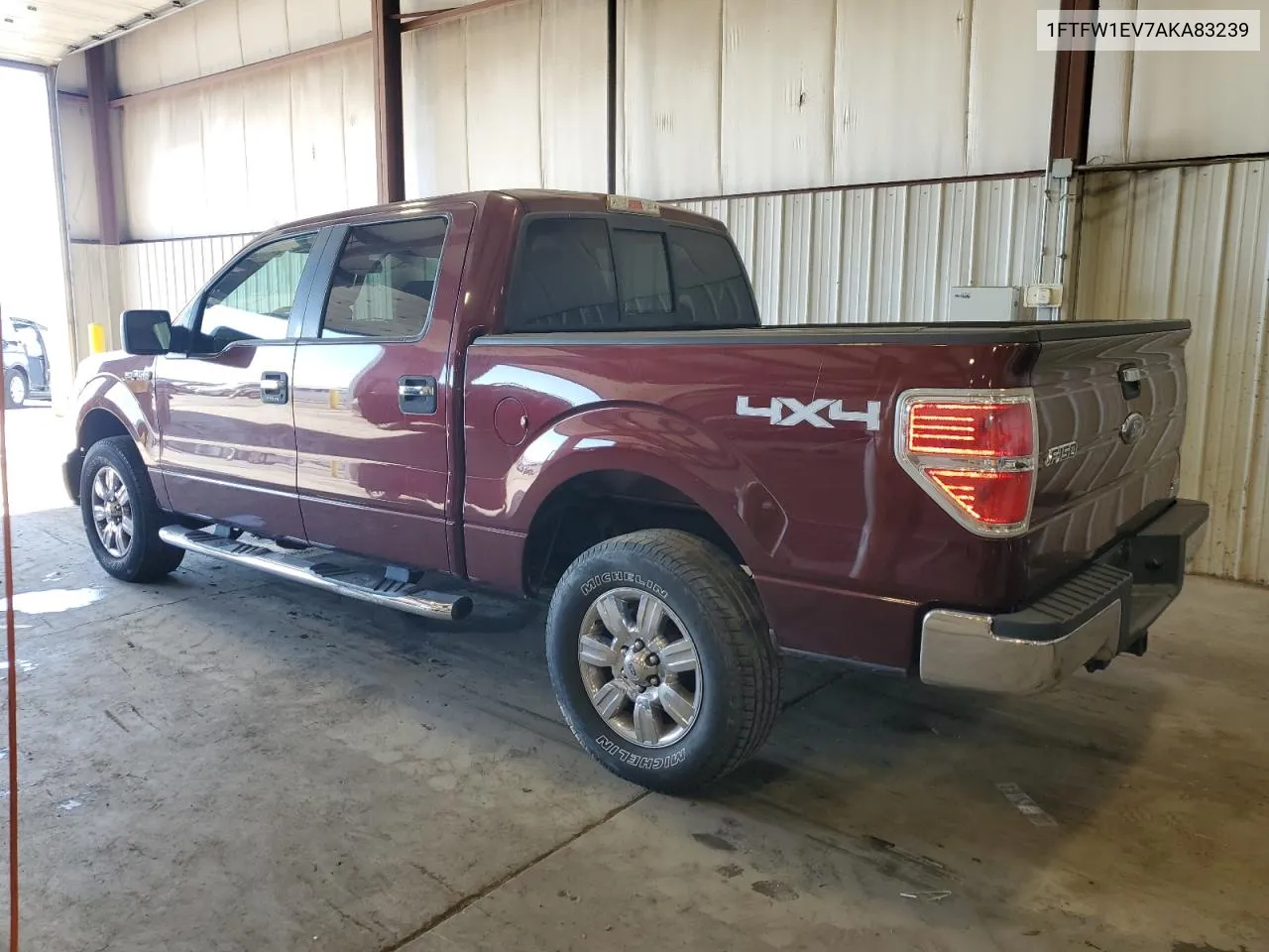 2010 Ford F150 Supercrew VIN: 1FTFW1EV7AKA83239 Lot: 78642304