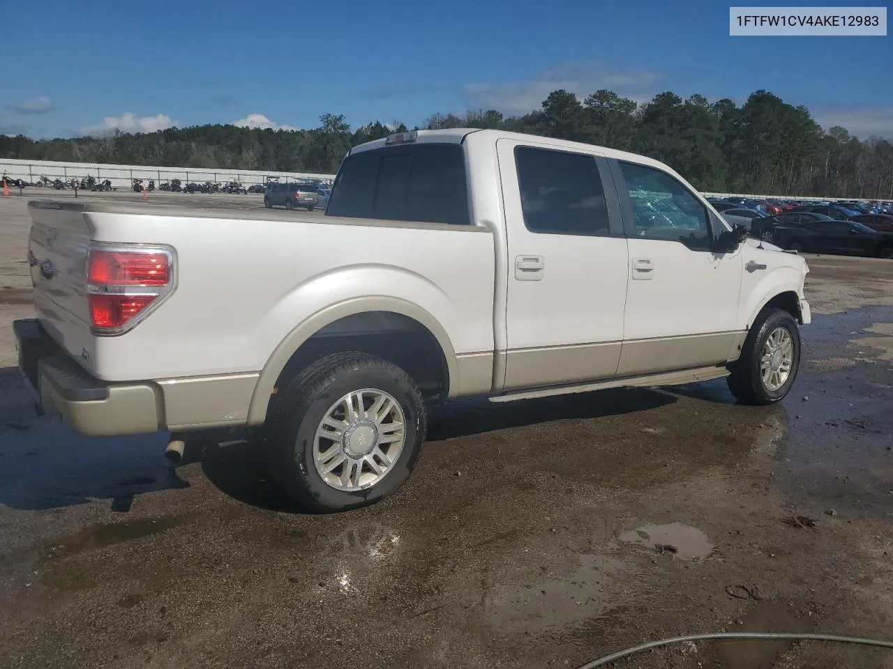 2010 Ford F150 Supercrew VIN: 1FTFW1CV4AKE12983 Lot: 79023214