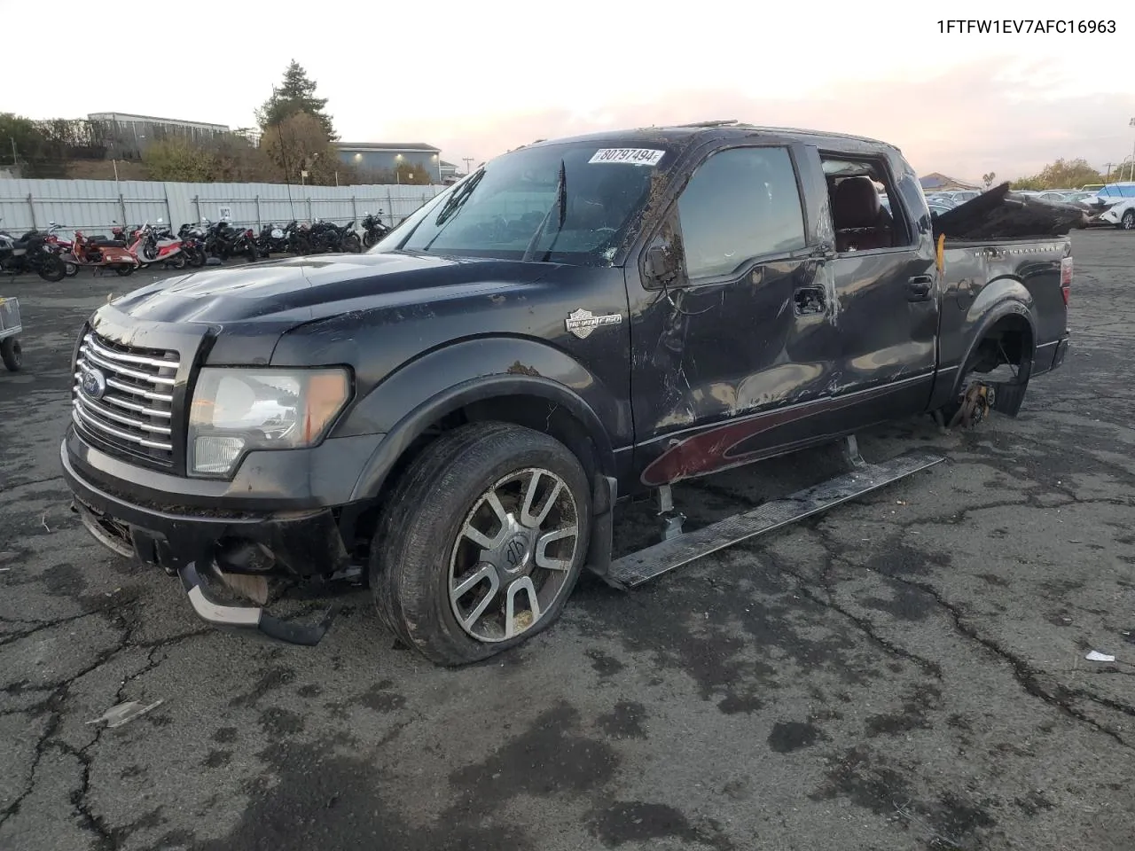 2010 Ford F150 Supercrew VIN: 1FTFW1EV7AFC16963 Lot: 80797494