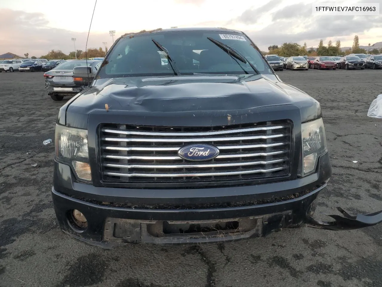 2010 Ford F150 Supercrew VIN: 1FTFW1EV7AFC16963 Lot: 80797494