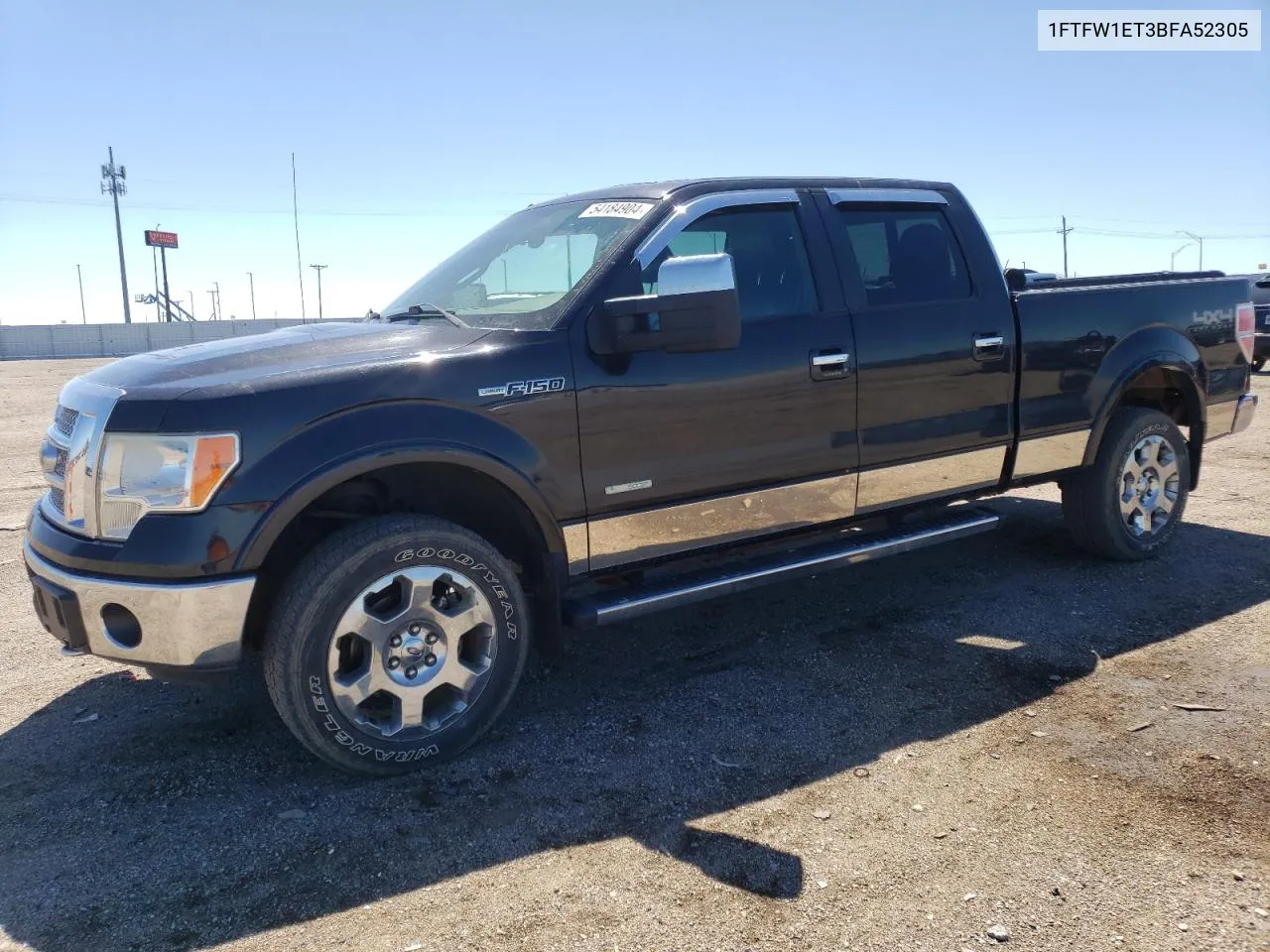 2011 Ford F150 Supercrew VIN: 1FTFW1ET3BFA52305 Lot: 54184904