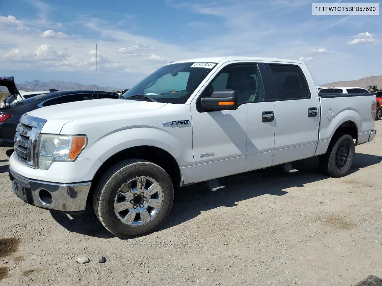 1FTFW1CT5BFB57690 2011 Ford F150 Supercrew