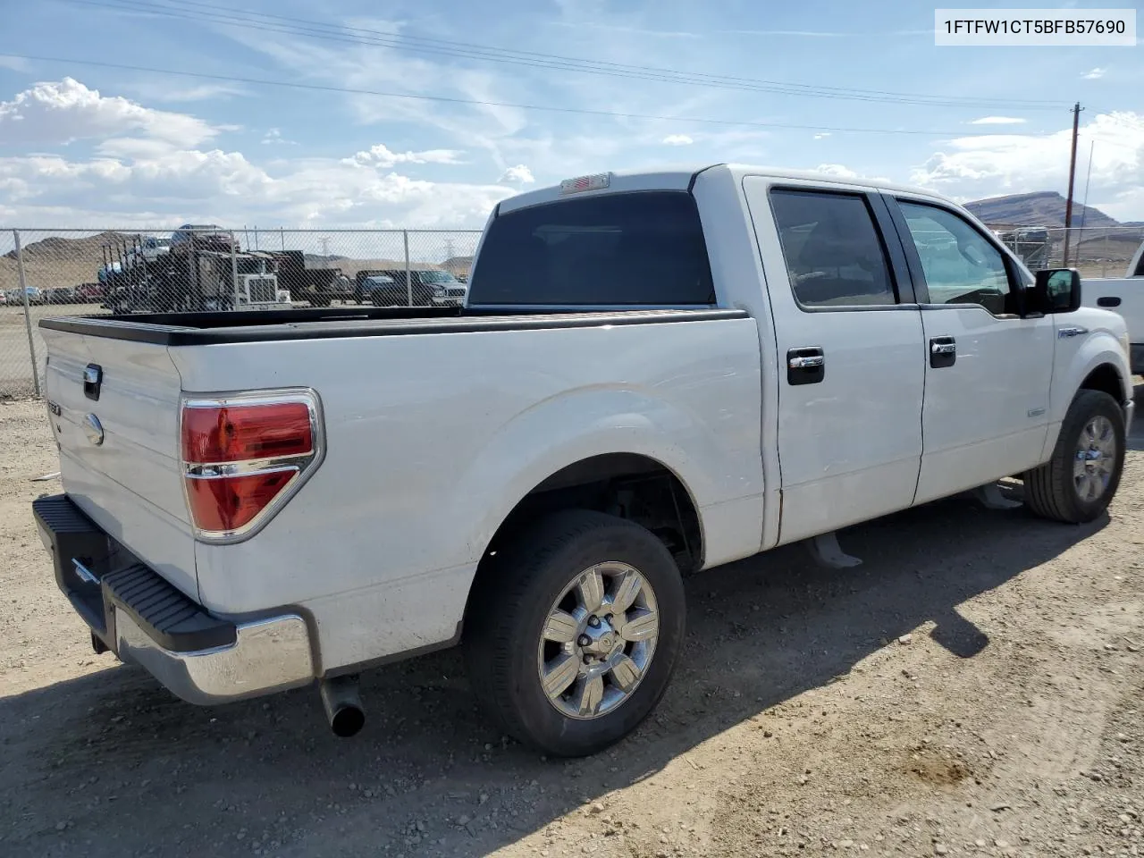 2011 Ford F150 Supercrew VIN: 1FTFW1CT5BFB57690 Lot: 54942614