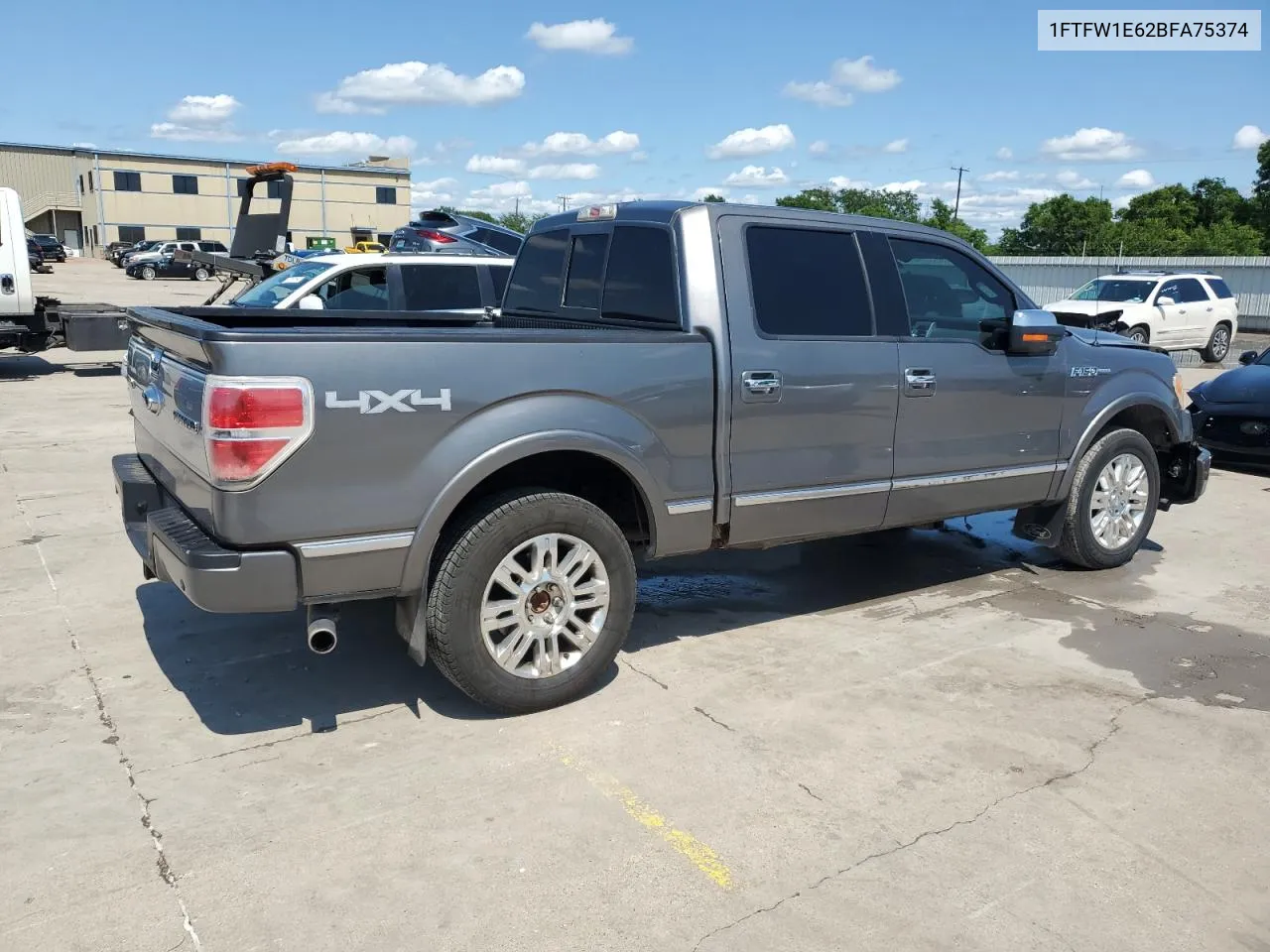 2011 Ford F150 Supercrew VIN: 1FTFW1E62BFA75374 Lot: 57332774