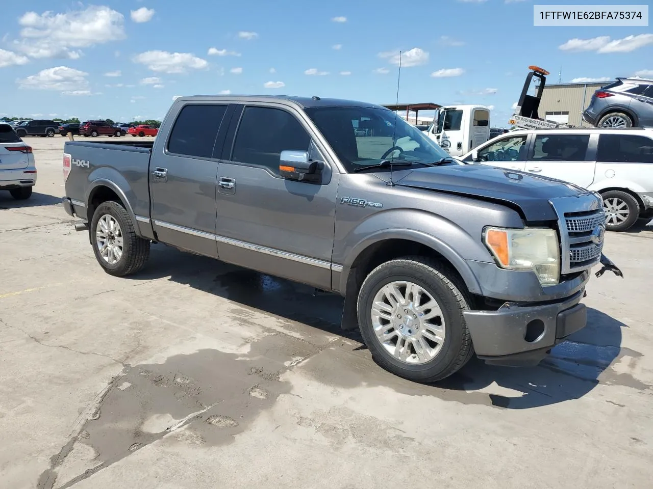 2011 Ford F150 Supercrew VIN: 1FTFW1E62BFA75374 Lot: 57332774