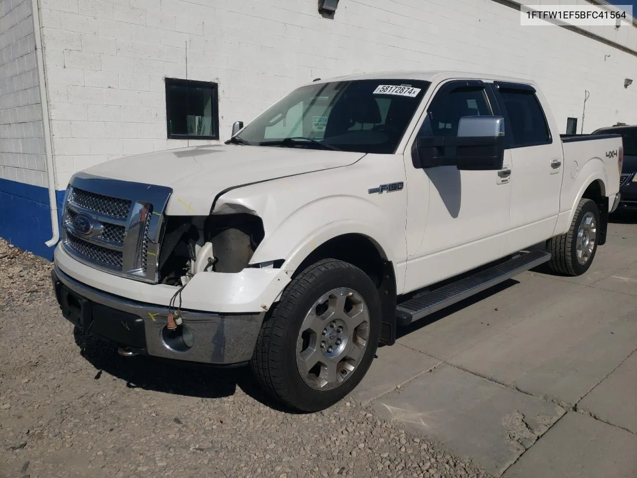 2011 Ford F150 Supercrew VIN: 1FTFW1EF5BFC41564 Lot: 58172874