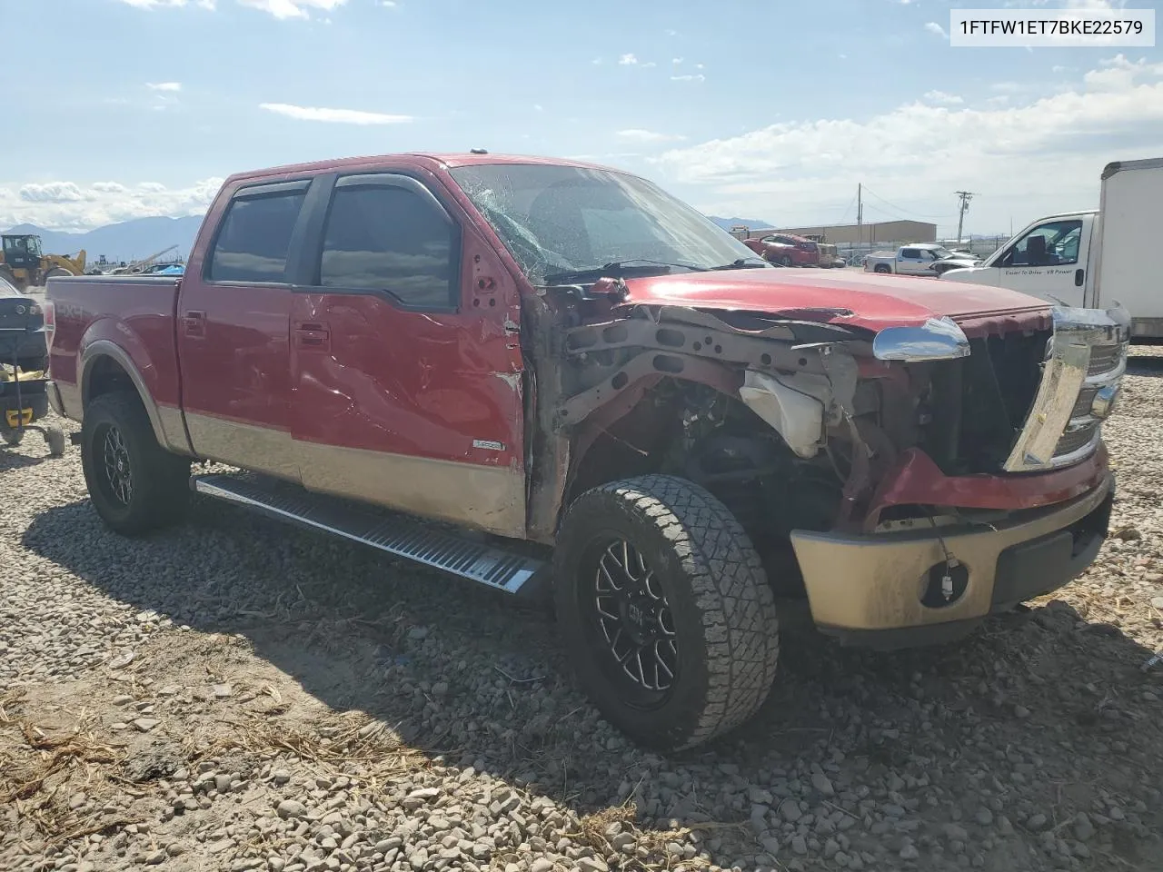 2011 Ford F150 Supercrew VIN: 1FTFW1ET7BKE22579 Lot: 59178994