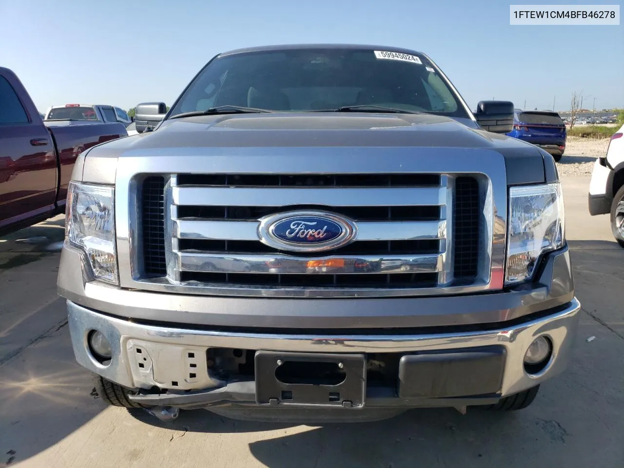 2011 Ford F150 Supercrew VIN: 1FTEW1CM4BFB46278 Lot: 59945024