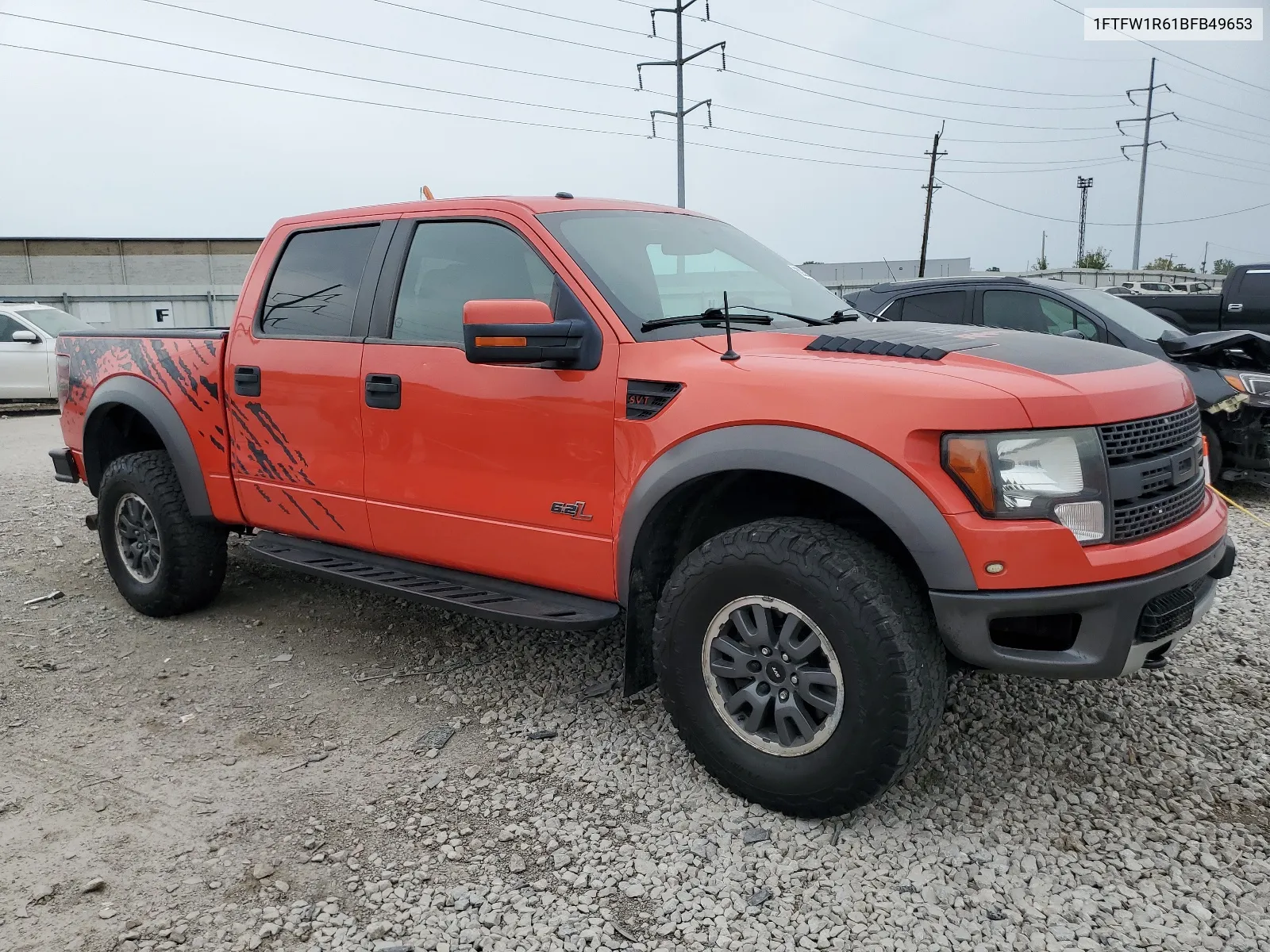 2011 Ford F150 Svt Raptor VIN: 1FTFW1R61BFB49653 Lot: 60923684