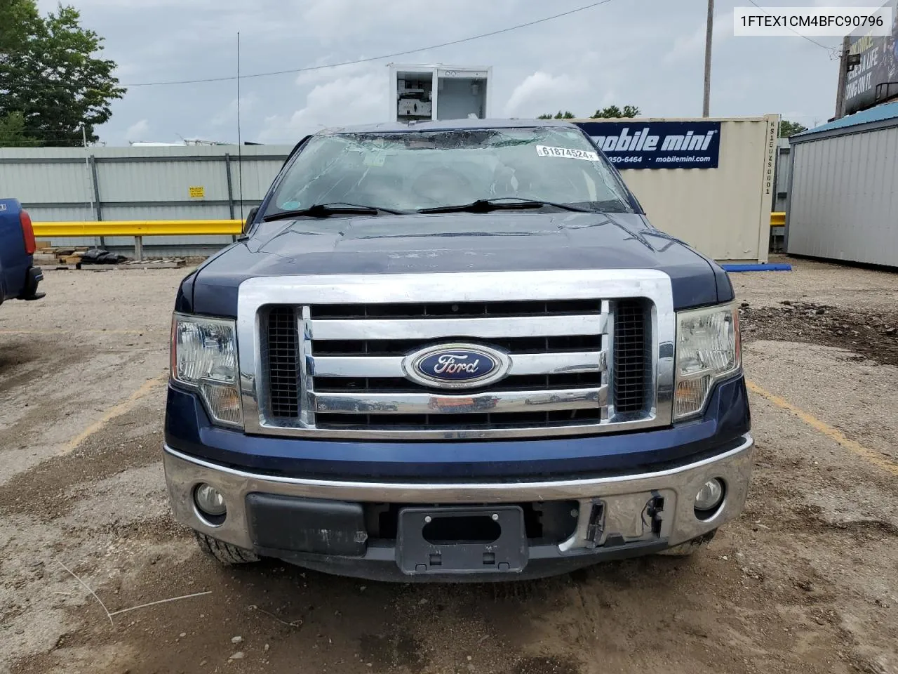 2011 Ford F150 Super Cab VIN: 1FTEX1CM4BFC90796 Lot: 61874524