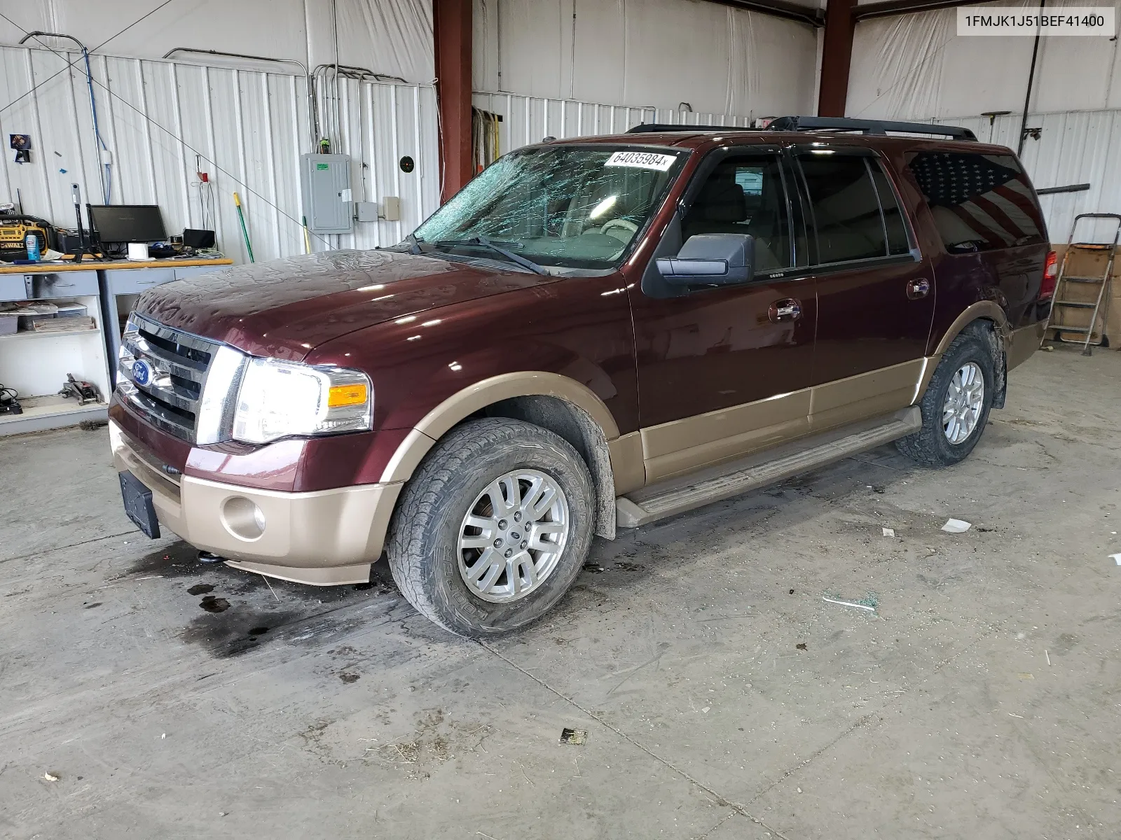 2011 Ford Expedition El Xlt VIN: 1FMJK1J51BEF41400 Lot: 64035984