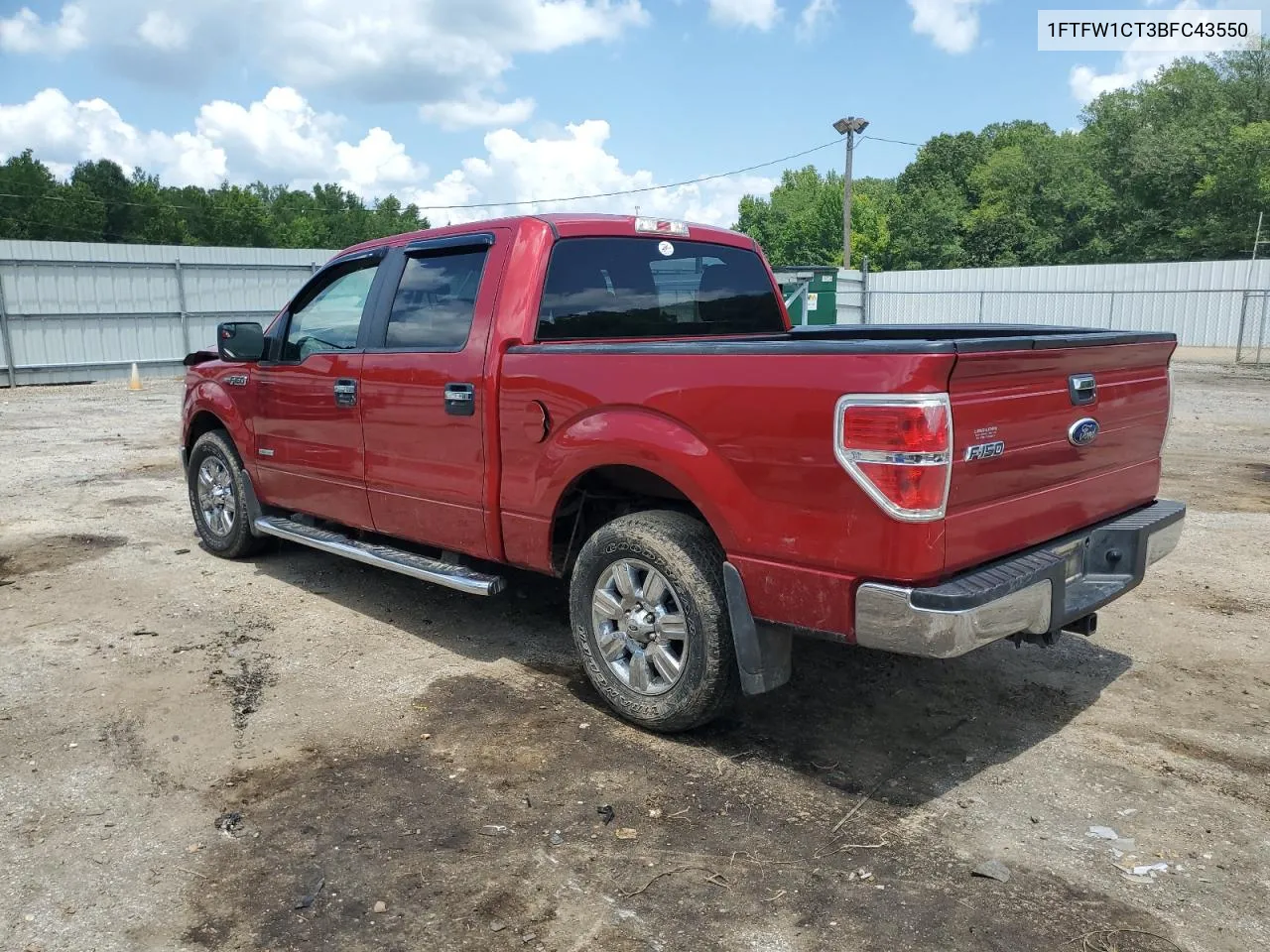 2011 Ford F150 Supercrew VIN: 1FTFW1CT3BFC43550 Lot: 65249144